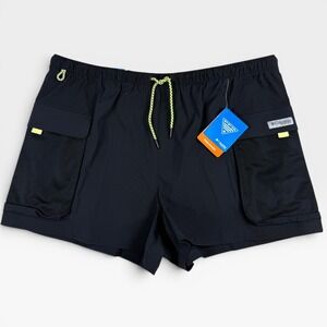 COLUMBIA PFG Open Water Shorts Womens XL Black Cargo Fishing Outdoor Athletic